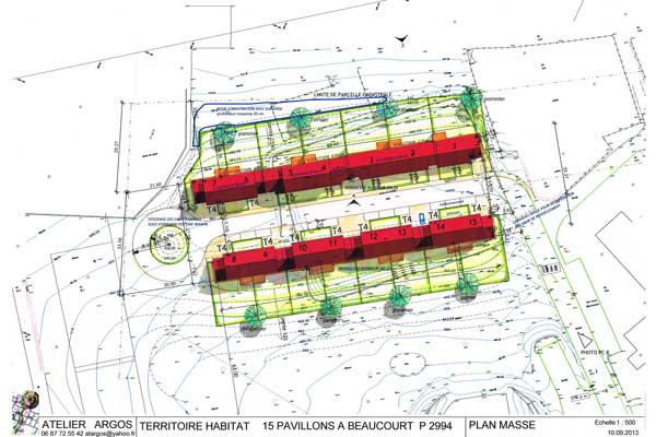argos architecture Construction de 15 pavillons à Beaucourt